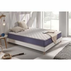 Vente flash 👏 Matelas GELTEC 80 X 190 Cm Mousse à Mémoire De Forme Aerapur | Technologie Blue Latex | Épais 22 Cm | NATURALEX - Blanc ⭐