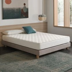 Sortie 👏 Matelas SUPRATEX 70 X 190 Cm Mousse Haute Densité | Très Épais 24 Cm | Accueil Latex + HR | 7 Zones Grand Confort | NATURALEX - Blanc ⭐