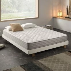 Budget 🎁 Matelas AEROLATEX 135 X 190 Cm Mousse à Mémoire De Forme HR | Technologie Blue Latex | Épais 30 Cm | NATURALEX - Blanc ⌛