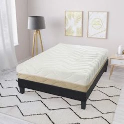 Acheter ❤️ BELLECOUR LITERIE | Matelas SENSO VISCO 160x200 Cm | Mousse à Mémoire De Forme | Soutien Mi-Ferme - Blanc ⌛
