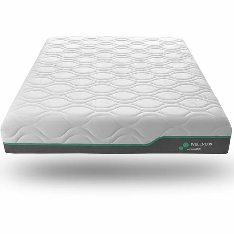 Acheter 🌟 Matelas Mémoire De Forme 160x200 Wellness Hybrid Hbedding - Mousse à Effet Mémoire De Forme, Latex, 25cm D'épaisseur - Blanc 🌟