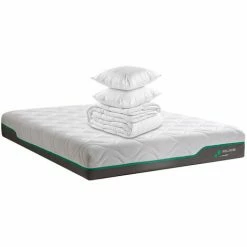 Bon marché 🤩 HBEDDING Matelas Mémoire De Forme 140x190 Wellness Hybrid - Latex, 25cm D'épaisseur + Couette + 2 Oreillers - Blanc 🔔