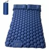 Coupon 🌟 SUPERSELLER Matelas De Camping Pour 2 Personnes Avec Oreiller Pneumatique Matelas Pneumatique Portable Matelas De Couchage Imperméable Pour Sac à Dos - Bleu Foncé 👏