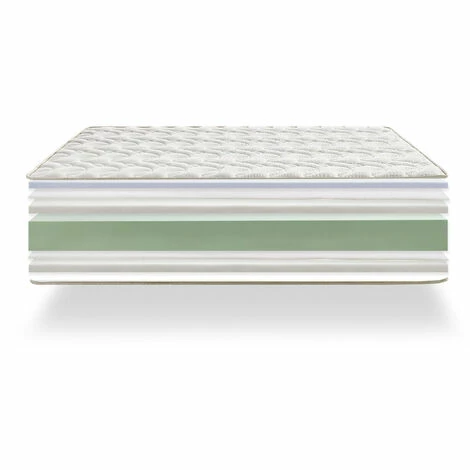 Sortie ✔️ Dmora Superior Simple, Structure En Mousse à Mémoire Et Gel, Orthopédique Et Anatomique Avec Support Moyen/rigide, Cm 80x200 Hauteur 22 🔥 – Image 3