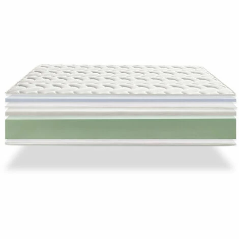 Bon marché 👏 Dmora Platinum Simple, Structure En Mousse à Mémoire Et Gel, Orthopédique Et Anatomique Avec Support Moyen/rigide, Cm 80x190 Hauteur 25 🔥 – Image 3