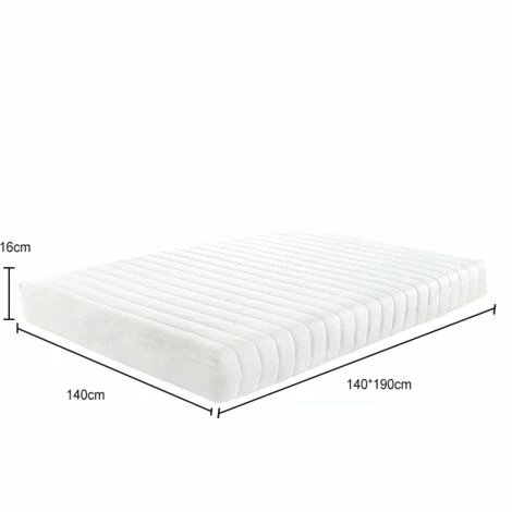 Meilleure affaire 😉 IZTOSS Lot De 2 - Luxe Matelas Mémoire De Forme 140x190 Memo - épaisseur 16cm- 8 Zones De Confort Mousse Mémoire Adaptative 🌟 – Image 3