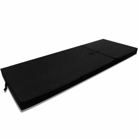 Coupon 😉 INLIFE Matelas En Mousse Pliable En 3 Sections 190 X 70 X 9 Cm Noir ✔️ – Image 3