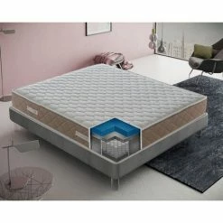 Offres 🎉 ILOVESLEEP Matelas à Ressorts Ensachés Et Mousse à Mémoire De Forme, Gold Relax, Hauteur 25 Cm, Gel à Mémoire De 4 Cm 120x190 🎁