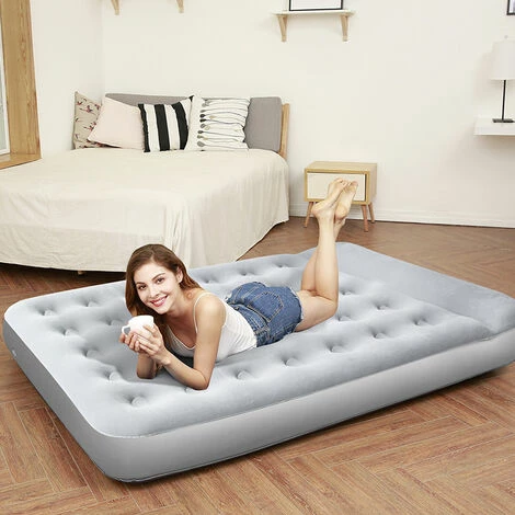 Les meilleures critiques de 🌟 YOOUYIDA Matelas Gonflable Matelas Gonfleur Pied 198cm*138cm*62cm,blue Pour Le Voyage, La Maison 💯