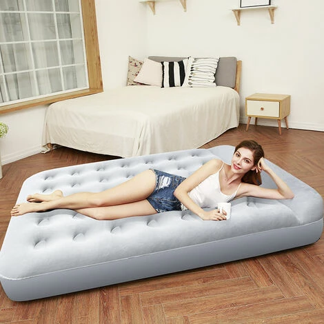Les meilleures critiques de 🌟 YOOUYIDA Matelas Gonflable Matelas Gonfleur Pied 198cm*138cm*62cm,blue Pour Le Voyage, La Maison 💯 – Image 2