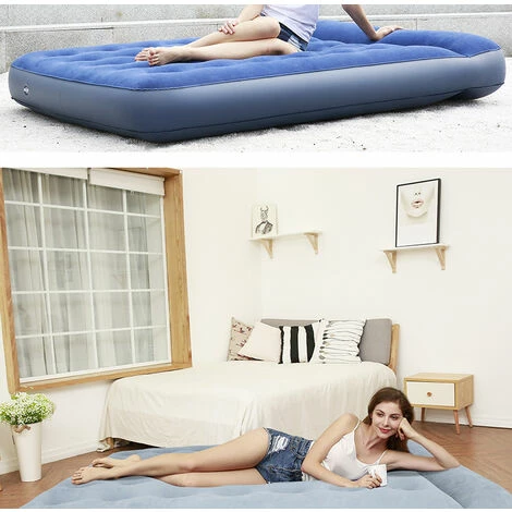 Les meilleures critiques de 🌟 YOOUYIDA Matelas Gonflable Matelas Gonfleur Pied 198cm*138cm*62cm,blue Pour Le Voyage, La Maison 💯 – Image 4