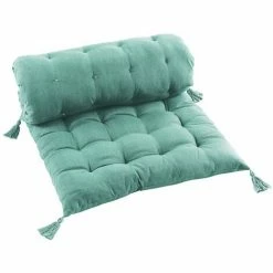 Les meilleures critiques de 👍 DOUCEUR D'INTÉRIEUR Matelas De Sol + Pompons 60x120 Cm Coton Uni Pacifique Menthe - Vert 🤩