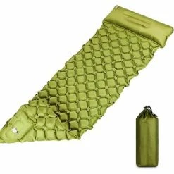 Meilleure vente 😍 KARTOKNER Matelas De Camping Autogonflant Avec Oreiller - Matelas De Camping Ultraléger - Lit De Camping Simple Pour Randonnée, Camping(vert Sapin) ✔️