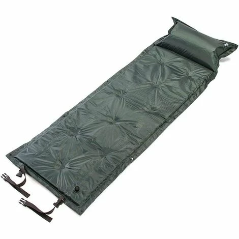 De gros 👍 KARTOKNER Matelas De Couchage, Léger, Auto-gonflant Avec Oreiller Pour Le Camping Et La Randonnée183*57*2.5cm(vert) 🎁