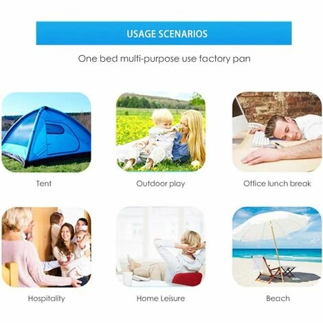 De gros 👍 KARTOKNER Matelas De Couchage, Léger, Auto-gonflant Avec Oreiller Pour Le Camping Et La Randonnée183*57*2.5cm(vert) 🎁 – Image 2