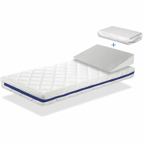 Meilleure affaire 🎁 DREAMDI Pack Matelas HERMES 57x117 Epaisseur 11 Cm + Plan Incline 15º + Protege Matelas 57x117cm ✔️
