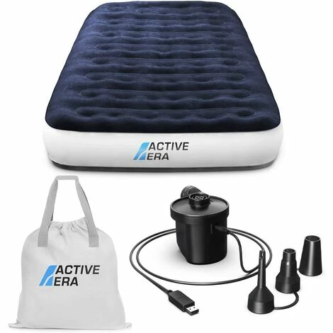 De gros 🔔 Matelas Gonflable Avec Pompe à Air Rechargeable Et Pompe à Pied, 1 Personne, Sac De Transport Inclus Active Era 😉