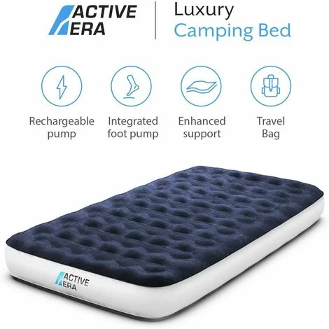 De gros 🔔 Matelas Gonflable Avec Pompe à Air Rechargeable Et Pompe à Pied, 1 Personne, Sac De Transport Inclus Active Era 😉 – Image 2