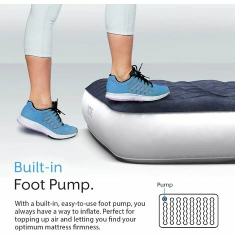 De gros 🔔 Matelas Gonflable Avec Pompe à Air Rechargeable Et Pompe à Pied, 1 Personne, Sac De Transport Inclus Active Era 😉 – Image 4