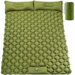 Vente flash 💯 LIFCAUSAL Double Matelas De Couchage De Camping, Coussin De Camping Gonflable Presse-pieds Ultraléger 2 Personnes Tapis De Camping Avec Oreiller Pour Camping Randonnée Voyage Sac à Dos Tente Et Vanlife ⌛