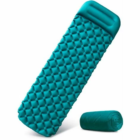 Le moins cher ❤️ MACARON Matelas De Camping Épaisseur Améliorée 10cm Tapis De Couchage Autogonflant, Matelas Randonnée Avec Oreiller, Matelas Gonflable Ultraléger Pour Camping,Tente,Randonnée LO-Ron 🔥