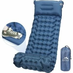 Tout neuf ✔️ JOORRT Matelas De Camping Gonflable, Ultraléger Imperméable Pliable Tapis De Couchage, Coussin D'air Avec Oreiller Pour Camping, Voyage, Plage (198 X 70 X 9 Cm) 🥰
