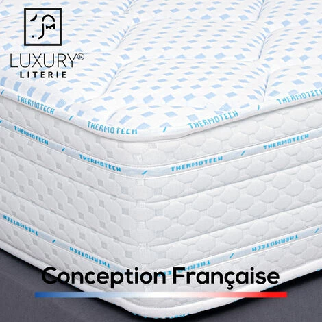 Tout neuf 😉 LUXURY LITERIE Matelas 180x200 Cm, Hauteur 24cm, Mousse à Mémoire De Forme Thermotec Sensation, Haute Adaptabilité, Indépendance Du Couchage, Ergonomique, Reversible 🔥 – Image 2