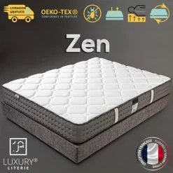 Vente flash 🤩 LUXURY LITERIE Matelas 90x190 Cm, Hauteur 20cm, Mousse à Mémoire De Forme Zen, Haute Adaptabilité, Indépendance Du Couchage, Ergonomique, Réversible ✨