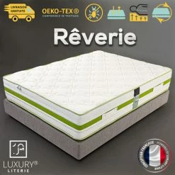 Le moins cher ✨ LUXURY LITERIE Matelas 90x190 Cm, Hauteur 30 Cm, Rêverie, Mémoire De Forme, 10 Zones De Confort, Indépendance Du Couchage, Réversible, Orthopédique 🛒