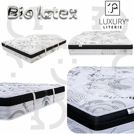 Tout neuf ✔️ LUXURY LITERIE Matelas 90x190 Cm, Hauteur 26 Cm, Bio Latex, Latex, 10 Zones De Confort, Indépendance Du Couchage, Réversible, Haute Densité, Orthopédique 😍 – Image 4