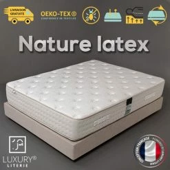 Acheter 🎉 LUXURY LITERIE Matelas 90x190 Cm, Hauteur 26 Cm, Nature Latex, Latex Naturel, 10 Zones De Confort, Indépendance Du Couchage, Réversible, Orthopédique 🎉