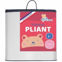 Offres 💯 LES NOURSONS Matelas Pliant Bébé - 60x120cm - Matelas De Voyage - Déhoussable - Confortable - Garantie 2 Ans - Fabrication Française - Blanc ✨