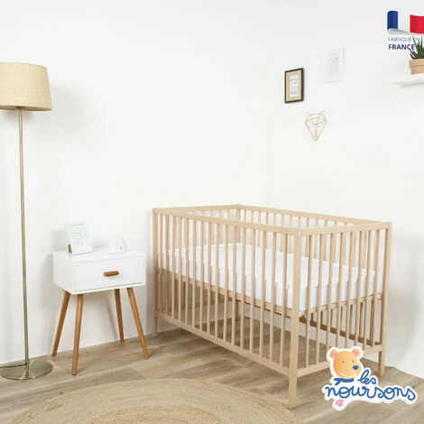 Budget ✔️ LES NOURSONS Matelas Bébé Bamboo - 60x120 Cm - Doux Et Absorbant - Déhoussable - Sans Traitement Chimique - Fabrication Française - Blanc 🎉 – Image 3