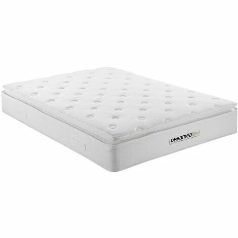 Offres 🔥 VENTE-UNIQUE.COM Matelas Anti-feu Ressorts Ensachés Et Surmatelas Intégré DELICE De DREAMEA HOTEL - 140 X 190 Cm 🥰
