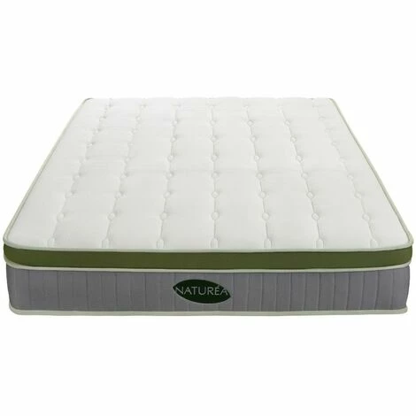 Le moins cher ❤️ VENTE-UNIQUE.COM Matelas Ressorts Ensachés 7 Zones Mémoire De Forme Visco Carbone MANDEVILLA De NATUREA - ép.25cm - 140 X 190 Cm 😍 – Image 2