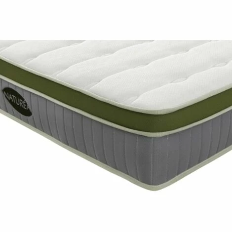 Le moins cher ❤️ VENTE-UNIQUE.COM Matelas Ressorts Ensachés 7 Zones Mémoire De Forme Visco Carbone MANDEVILLA De NATUREA - ép.25cm - 140 X 190 Cm 😍 – Image 3