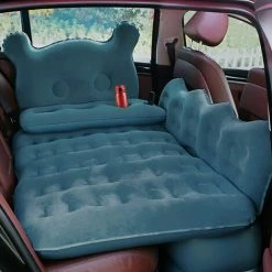 Tout neuf ⌛ HAZEL Matelas Gonflable Voiture SUV Avec Pompe, Lit Gonflable De Voyage, Coussin De Siège Arrière De Voiture Pour Des Enfants, Confortable Surface Floquée Pour Camping Voyage (Bleu) ❤️