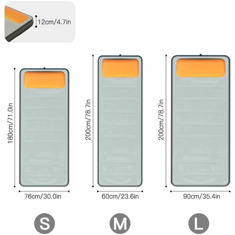 Meilleur prix 😀 HAPPYSHOPPING Matelas Pneumatique Pliant Portable épaississement Automatique, S - S 🌟 – Image 2