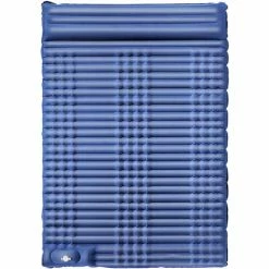 Tout neuf 😍 HAPPYSHOPPING Tapis Gonflable Double Avec Tirettes Autogonflant, Bleu Marine - Bleu Marine 😍