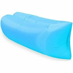 Sortie 🥰 FVO Canapé Gonflable Imperméable 200 X 70 Cm Avec Sac De Transport Compact, Canapé Gonflable Et Tissu Indéchirable Jusqu'à , Idéal Pour Le Camping, La Mer, La Plage, Le Salon D'air, Bleu 🛒