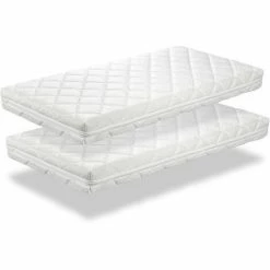 Offres 😍 DORMALIT LOT X2 Matelas Mousse 80X180 CARAMEL, Epaisseur 11 CM, Ergonomique Et Respirant 😍