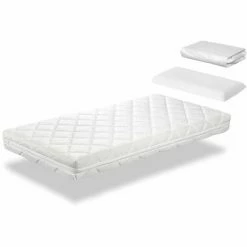 Tout neuf ✔️ DORMALIT Pack Matelas 80X130 CARAMEL LIT ENFANT, Epaisseur 11 CM + 1 Oreiller A Memoire 80x35 + 1 Protege Matelas 80x130 👍