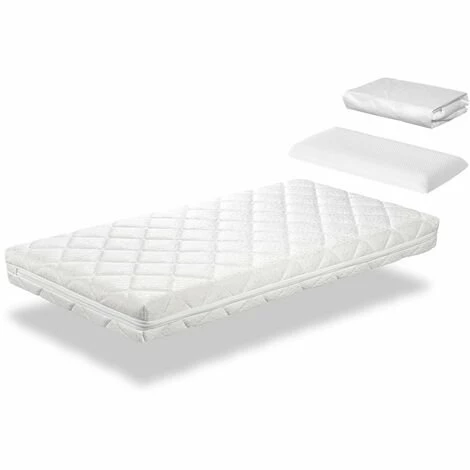 Tout neuf ✔️ DORMALIT Pack Matelas 80X130 CARAMEL LIT ENFANT, Epaisseur 11 CM + 1 Oreiller A Memoire 80x35 + 1 Protege Matelas 80x130 👍