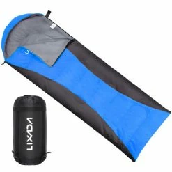 Meilleure affaire 😀 Lixada Spliceable All Season Sleeping Bag Single Double Sleeping Bag Waterproof, 1300g Bleu Gris - 1300g Bleu Gris ⌛