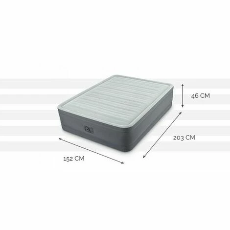 Promo 😍 Lit Gonflable électrique 2 Personnes Queen Size Intex PremAire I - Gris 💯 – Image 2